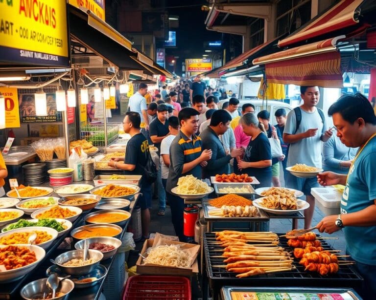 Was isst man in Malaysia an Straßenständen?