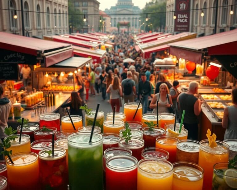 Was trinkt man in Berlin beim Streetfood-Festival?