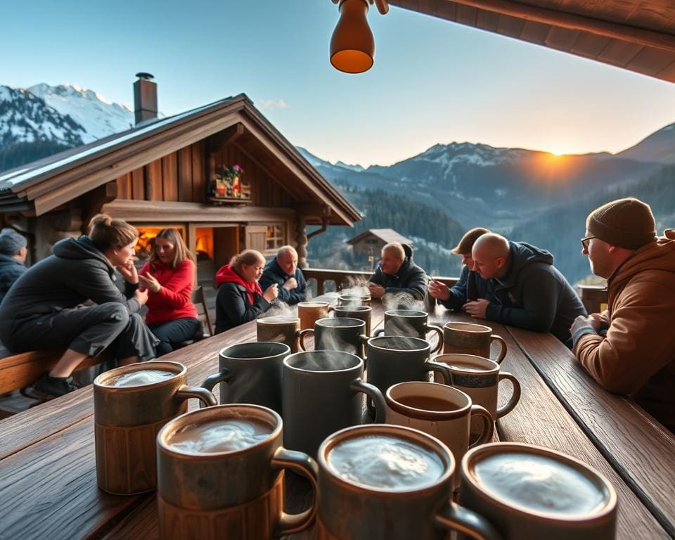 Was trinkt man in der Schweiz auf Hütten?