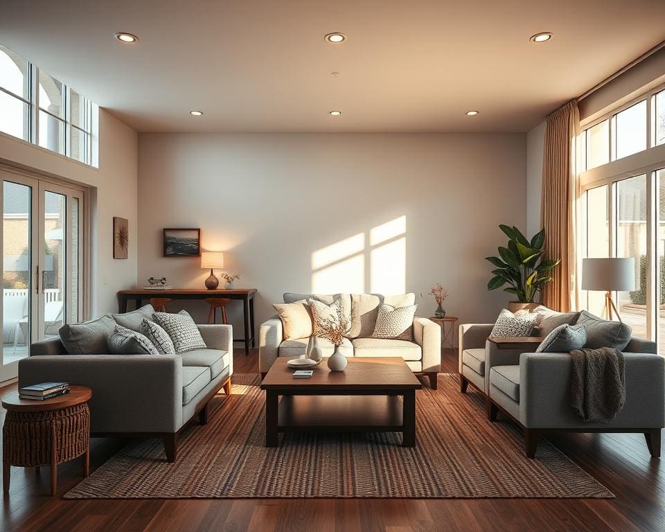 Wie beleuchtet man ein offenes Wohnzimmer?