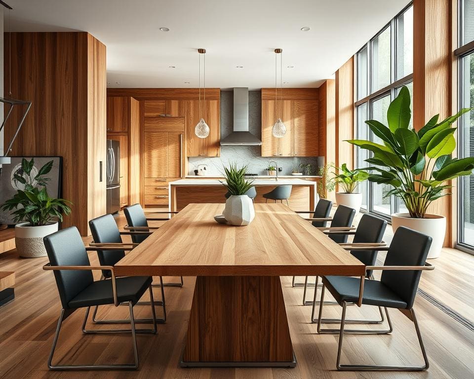 Wie kombiniert man Holz und moderne Materialien?