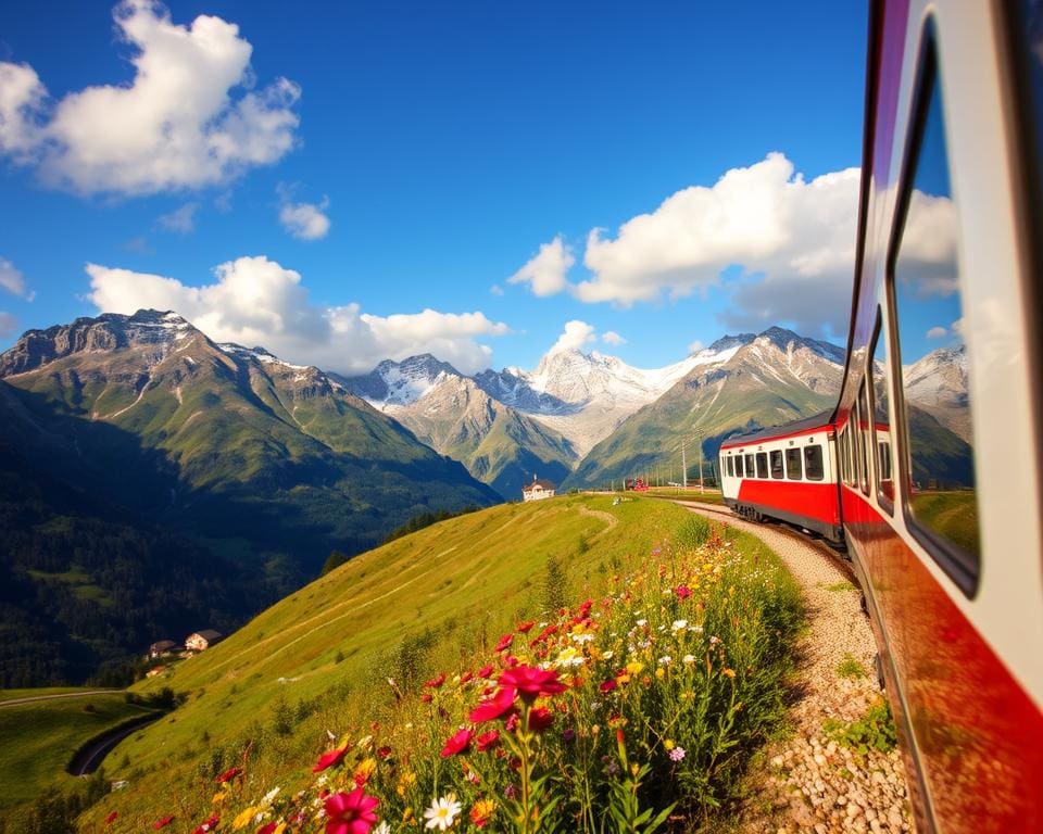 Schweizer Alpen Zugreise